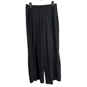 Athleta‎ Gramercy Track Trouser Black Wide Leg Zip Pant 376009 4